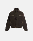 Cropped Suede Cotton Padded Jacket | Inflation Streetwear INFLATION