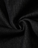 black denim texture close up