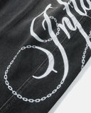 Script Graphic Washed Barrel Jeans | Inflation Streetwear