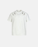 minimalist streetwear buckle shoulder tee