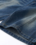 Deconstructed Washed Denim Jorts | Inflation Streetwear INFLATION