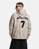 Leopard Print Graphic Boxy Zip Up Hoodie | Inflation Streetwear