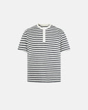 striped henley cotton t-shirt front view