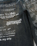 Dirty Wash Graphic Wide Leg Jeans | Inflation Streetwear
