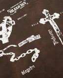 Layered Cross Graphic Distressed T-Shirt | Inflation Streetwear INFLATION