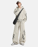 Thorn Graphic Barrel Baggy Sweatpants | Inflation Streetwear