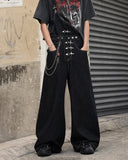 Asymmetric Buckle Denim Overalls Jeans | Inflation Streetwear INFLATION