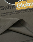 dark grey cotton fabric close up for oversized graphic t shirt