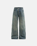 Acid Wash Beaded Studded Flared Baggy Jeans | Inflation Streetwear INFLATION