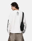 Distressed Angel Graphic Waffle T-Shirt | Inflation Streetwear