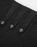 Detail view of top, pocket metal buttons closeup
