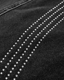 Front Striped Rhinestone Barrel Jeans | Inflation Streetwear INFLATION