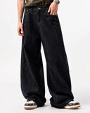 Embroidered Raw Baggy Jeans | Inflation Streetwear INFLATION