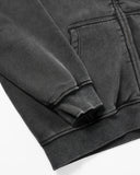 Distressed Washed Rhinestone Zip Up Hoodies | Inflation Streetwear INFLATION