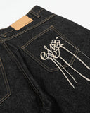Deconstructed Raw Denim Jorts | Inflation Streetwear INFLATION