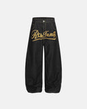 Rivets Embroidered Baggy Jeans | INFLATION Streetwear INFLATION