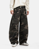 Studded Camo Barrel Jeans | Inflation Streetwear