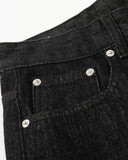 Raw Buttons Up Baggy Jeans | Inflation Streetwear INFLATION