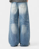 Light Wash Curved Seam Baggy Jeans | Inflation Streetwear