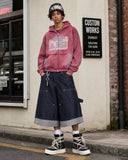Graphic Ripped Washed Zip Up Hoodies | Inflation Streetwear INFLATION
