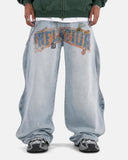Light Wash Wide Leg Graphic Jeans | Inflation Streetwear