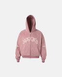 Suede Patch Embroidery Zip Hoodie | Inflation Streetwear INFLATION