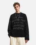 Script Graphic Waffle Long Sleeve T-Shirt | Inflation Streetwear