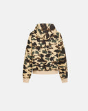 Camo Rhinestone Mega Zip Cropped Hoodie | Inflation Streetwear
