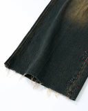 Dirty Wash Rhinestone Baggy Jeans | Inflation Streetwear INFLATION