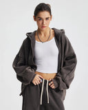Distressed Acid Wash Double Zip Up Hoodies | Inflation Streetwear INFLATION