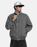 Washed Faux Fur Lined Boxy Jacket | Inflation Streetwear