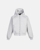 INFLATION Grey Boxy Zip Up Hoodies INFLATION
