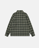 Script Embroidered Plaid Long-Sleeve Shirt | Inflation Streetwear