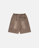 Washed Cargo Shorts Utility Pockets | Inflation Streetwear