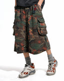 Floral Camo Cargo Longline Shorts | Inflation Streetwear INFLATION