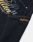 Raw Indigo Wash Wide Leg Jeans | Inflation Streetwear
