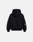 Script Graphic Boxy Zip Up Hoodie | Inflation Streetwear