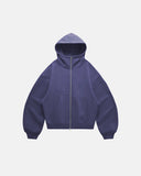 High Collar Fleece Double Zip-Up Hoodies | Inflation Streetwear INFLATION