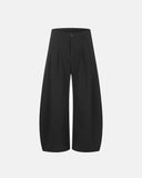 inflation pinstripe pleated barrel tailored pants front view