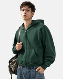 Raglan Boxy Zip Up Hoodie | Inflation Streetwear