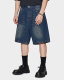 Deconstructed Washed Denim Jorts | Inflation Streetwear INFLATION