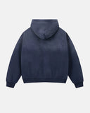 Monkey Washed Fleece Boxy Zip Up Hoodie | Inflation Streetwear