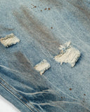 Mud Wash Ripped Barrel Jeans | Inflation Streetwear INFLATION