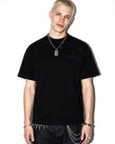 minimalist embroidered cotton t-shirt