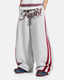 Printed Lace-Up Graphic Barrel Sweatpants | Inflation Streetwear