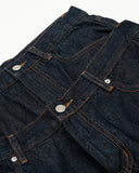 Double Waist Raw Baggy Jeans| Inflation Streetwear INFLATION