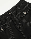 Letter Graphic Cargo Barrel Jeans | INFLATION Streetwear INFLATION