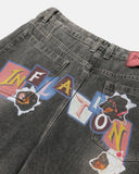 Retro Sticker Barrel Jeans | Inflation Streetwear