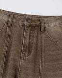 Brown Acid Wash Barrel Jeans | Inflation Streetwear INFLATION