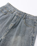 Heavy Distressed Wide-Leg Denim Jorts | Inflation Streetwear INFLATION